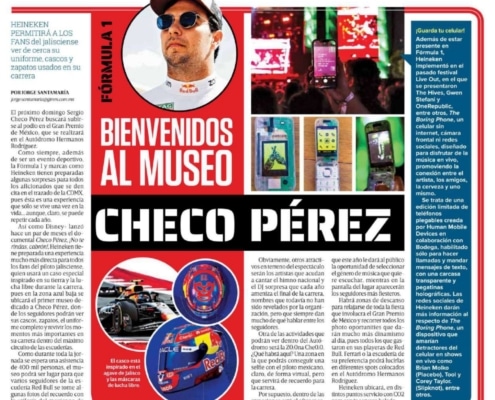 Nota de Excelsior sobre la campaña The Boring Phone de Heinken