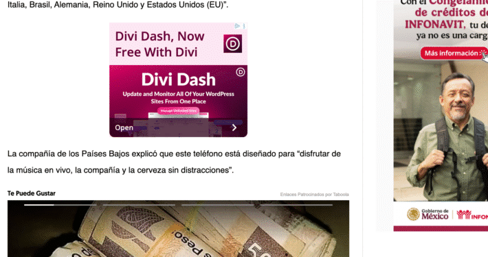 Nota de El Financiero sobre la campaña The Boring Phone de Heinken
