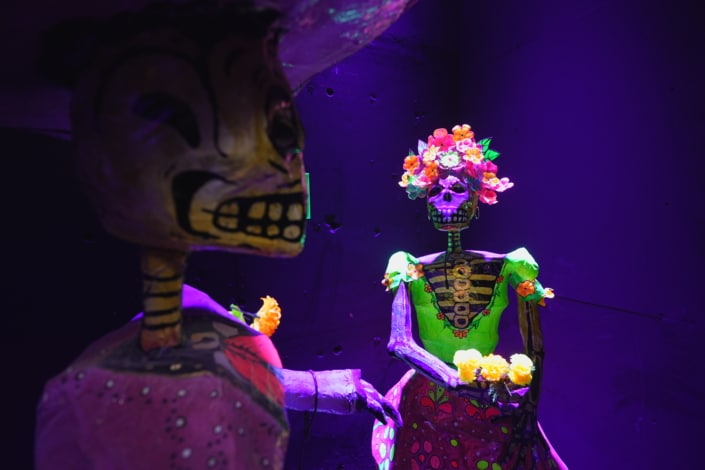 catrinas en la experiencia inmersiva Odisea México