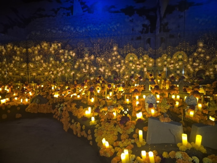 ofrenda en la experiencia inmersiva Odisea México
