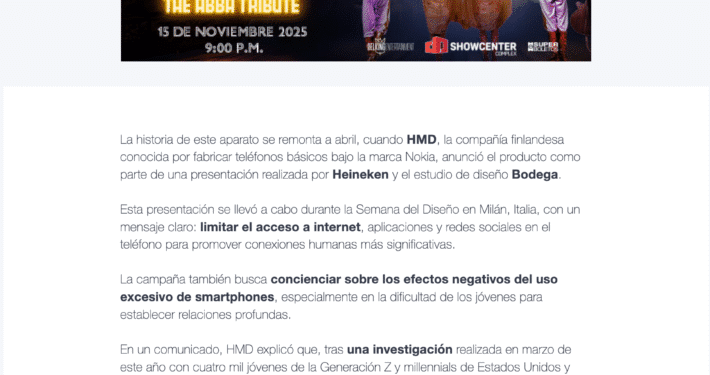 Nota de El Norte sobre la campaña The Boring Phone de Heinken